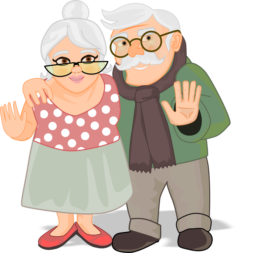 seniorzy, babcia i dziadek