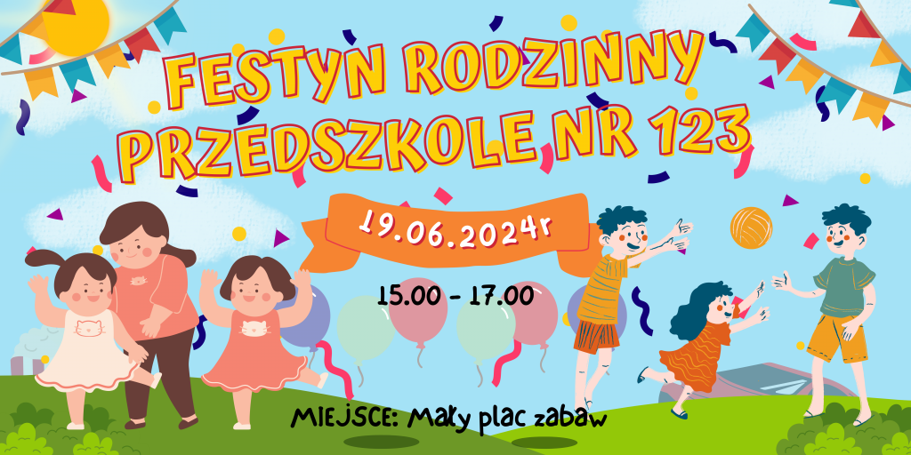 Baner informujący o festynie rodzinnym nr 123