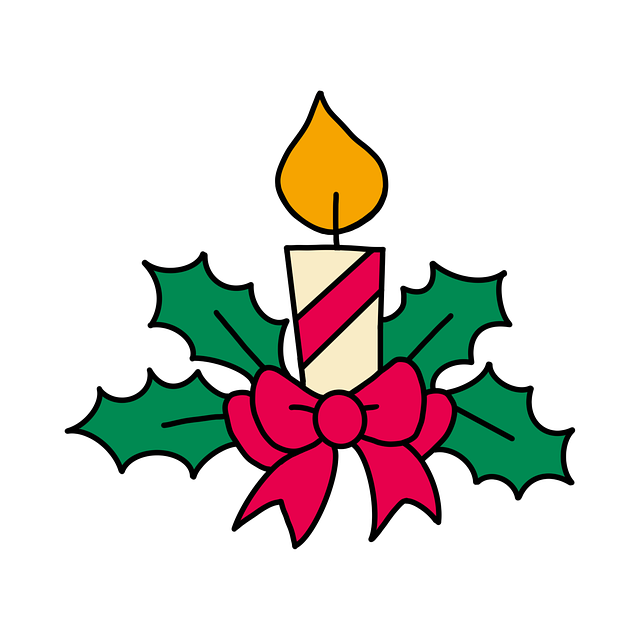 wieniec bożonarodzeniowy z świeczką